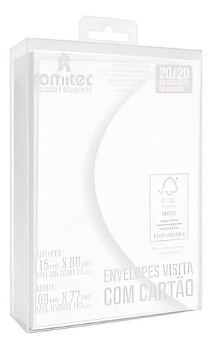 Envelopes Visita+cartão Textura Verge Diamante 12x8 cm Branco 20 Unidades Romitec - Imagem 2