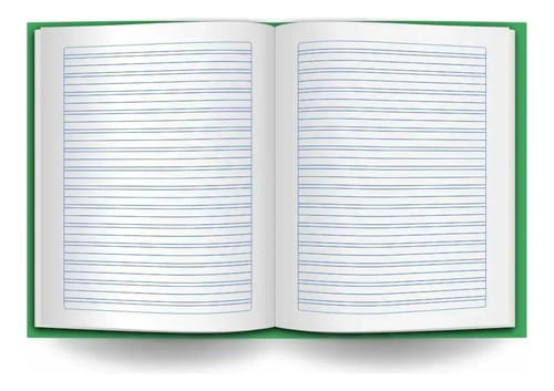 Caderno Caligrafia Universitário 96 Folhas Costurado Capa Dura 20x28 cm Verde Romitec - Imagem 2