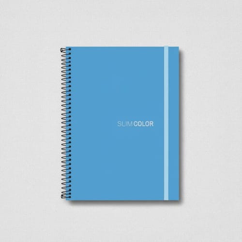 Caderno Universitário 10x1 160 Folhas Espiral Capa PP com Bolsa e Elástico 20x28 cm Azul Romitec - Imagem 4
