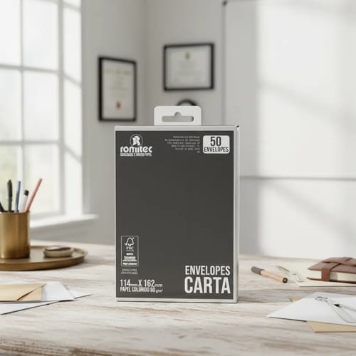 Envelope Comercial Carta Color Mais 11x16 cm Preto 50 Unidades Romitec - Imagem 3