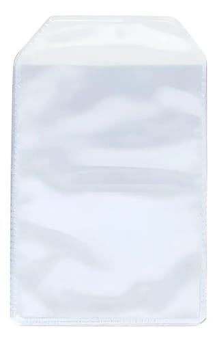 Protetor Documentos CNH com Aba PVC 6x9 cm Transparente 50 Unidades PlastPark