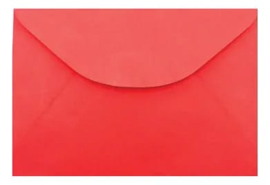 Envelope Visita Color Mais 12x8 cm Vermelho 10 Unidades Romitec
