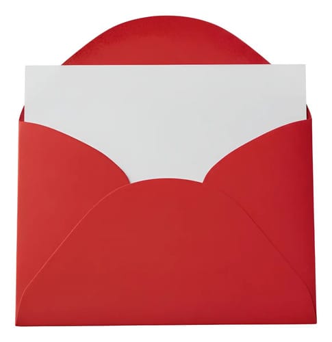 Envelopes Visita+cartão Color Mais 12x8 cm Vermelho 20 Unidades Romitec