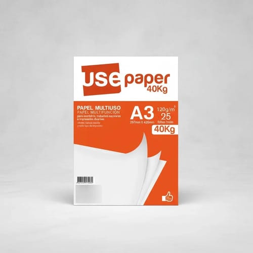 Papel Multiuso A3 40 Kg 120 g/m² Sulfite 25 Folhas 30x42 cm Branco Romitec - Imagem 4