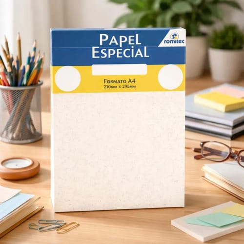 Papel A4 180 g/m² Reciclado 50 Folhas 21x30 cm Marrom Romitec - Imagem 3