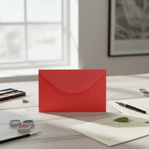 Envelope Visita Color Mais 12x8 cm Vermelho 100 Unidades Romitec - Imagem 3