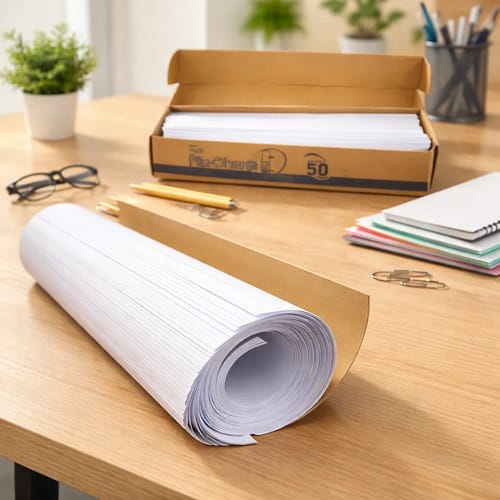 Bloco Flip Chart Papel Liso 75 g/m² 50 Folhas Microsserrilhadas Furação Universal 64x83 cm Branco Romitec - Imagem 7