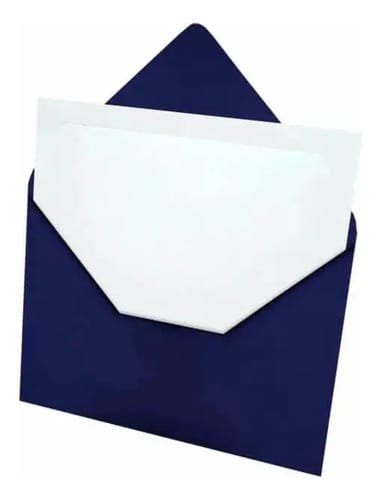 Envelope Convite + Cartões 120/180 g/m² 20x13 cm Textura Pérsico 14x21 cm Azul Romitec 25 Unid 25 Unidades