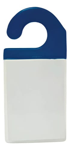 Crachá para Identificação Automóvel com Gancho Azul 9x13 cm Transparente 10 Unidades PlastPark