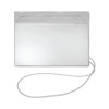 CRACHÁ HORIZONTAL EM PVC CRISTAL, 120MM X 80MM, ABERTURA SUPERIOR, PCT C/10