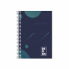 CADERNO 1/4 80FL 1X1 ESPIRAL CAPA DURA DESING