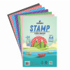 LIVRO DE ATIVIDADES CRIATIVO STAMP 120 GSM, PCT C/ 24 FLS, FORMATO A4, 4 ESTAMPAS E 6 CORES SORTIDAS