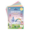 LIVRO DE ATIVIDADES COLOR SET CANDY 120GSM,  PCT C/24 FLS, FORMATO A4, 6 CORES TONS PASTÉIS