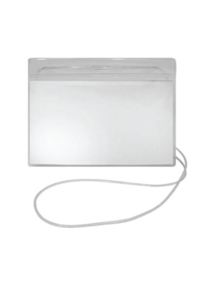 CRACHÁ HORIZONTAL EM PVC CRISTAL, 120MM X 80MM, ABERTURA SUPERIOR, PCT C/10
