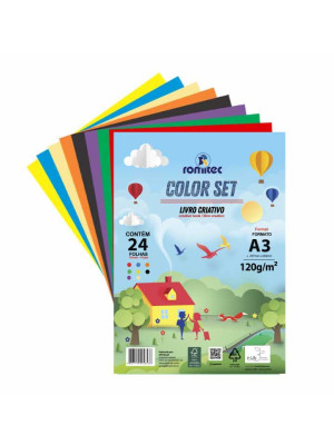 LIVRO DE ATIVIDADES COLOR SET, 120 GSM, C/ 24 FLS, FORMATO A3
