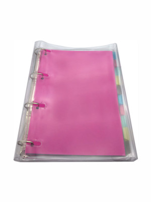 CAD. ARG. EM PVC UNIV 4ARG ROSA BL 96FL + DIV