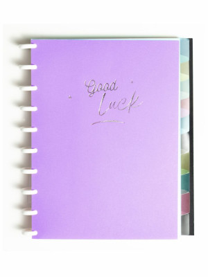 CADERNO DE DISCO UNIVERSITÁRIO COMPLETO MIOLO 90GSM LILÁS