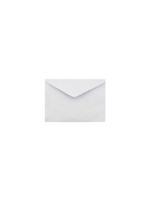 ENVELOPE COMERCIAL VISITA, 63 GSM, 80MM X 115MM, BRANCO LISO, CX C/500