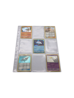 REFIL PARA CARTÃO E CARDS COM  9 BOLSOS, FURAÇÃO UNIVERSAL, EM PVC