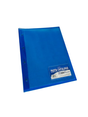 PASTA CATÁLOGO PVC AZUL C/10