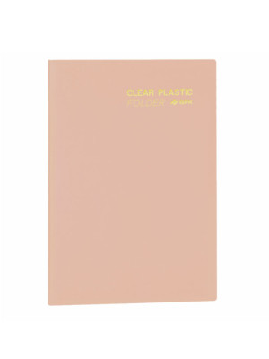 PASTA CATÁLOGO CLEAR PLASTIC FOLDER TOM PASTEL PP, C/20 SACOS, ROSA BEBÊ, FORMATO A4