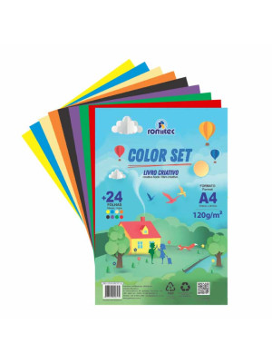 LIVRO DE ATIVIDADES COLOR SET 120 GSM, C/24 FLS, FORMATO A4