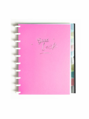 CADERNO DE DISCO COLEGIAL COMPLETO MIOLO 90GSM PINK