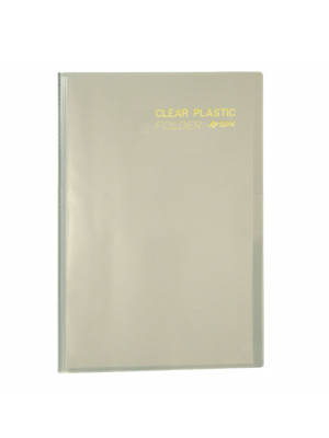 PASTA CATÁLOGO CLEAR PLASTIC FOLDER PP C/30 SACOS, CRISTAL, FORMATO A4