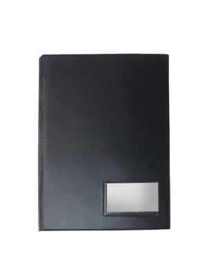 PASTA CATÁLOGO SOFT EM PVC C/50 SACOS PLÁSTICOS ESPESSURA MÉDIA, 4 PARAFUSOS DE METAL, C/VISOR, FORMATO OFÍCIO