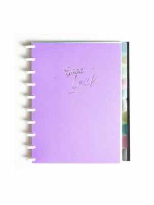 CADERNO DE DISCO COLEGIAL COMPLETO MIOLO 90GSM LILÁS