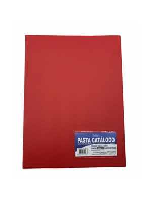 PASTA CATÁLOGO PVC C/ VISOR 50S VERMELHA