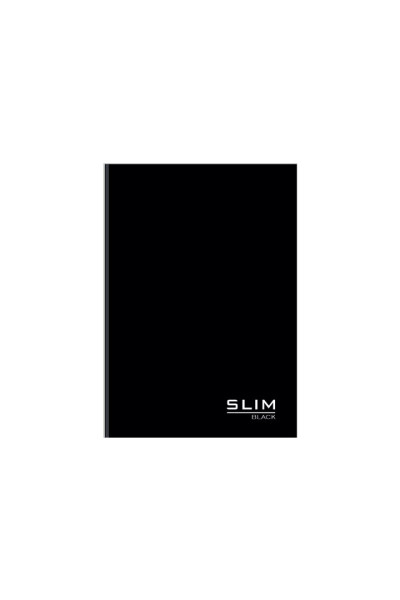 CADERNO BROCHURA 80 FOLHAS SLIM BLACK