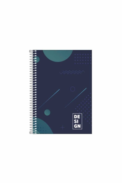 CADERNO 1/4 80FL 1X1 ESPIRAL CAPA DURA DESING
