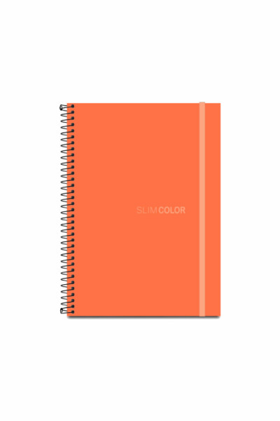CADERNO COLEGIAL 80FL ESPIRAL CAPA PP LARANJA