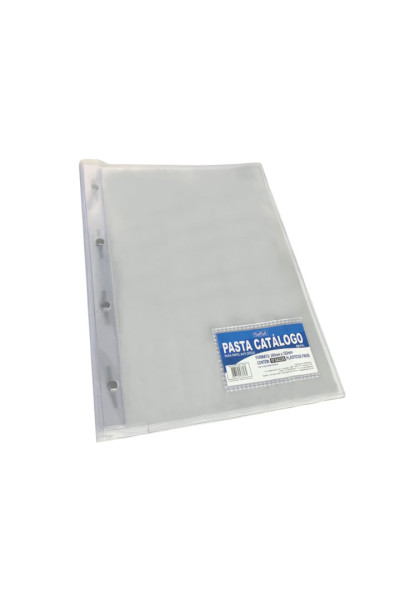 PASTA CATÁLOGO PVC CRISTAL C/10