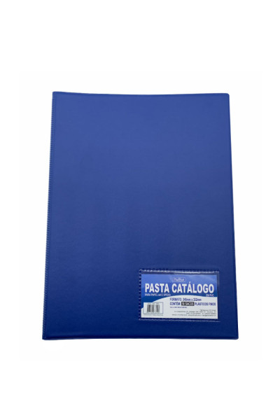 PASTA CATÁLOGO PVC C/ VISOR 50S AZUL