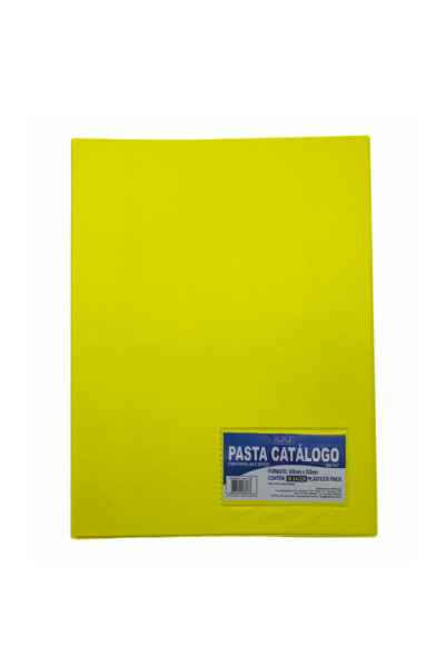 PASTA CATÁLOGO PVC C/ VISOR 50S AMARELA
