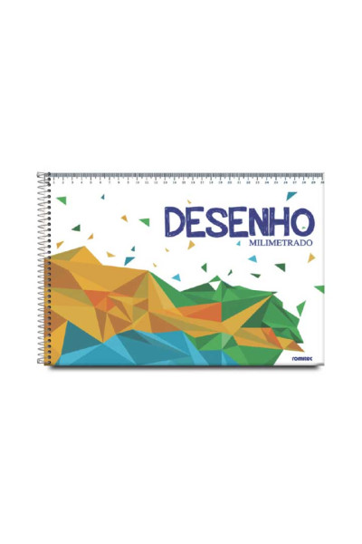 CADERNO CARTOGRAFIA (DESENHO) MILIMETRADO, 60 FLS, ESPIRALADO, CAPA DURA