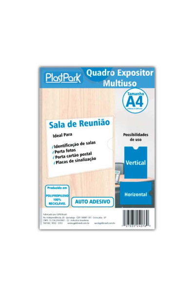 QUADRO DE AVISO EXPOSITOR MULTIUSO FORMATO A4