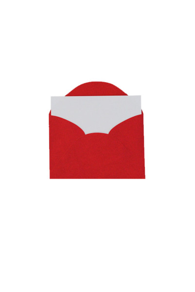 ENVELOPE VISITA C/CARTÃO COLOR MAIS 80GSM, EMBALAGEM EM PP 100% RECICLÁVEL, C/20 UNIDADES E 20 CARTÕES 180GSM, VERMELHO, FORMATO 80MM X 115MM