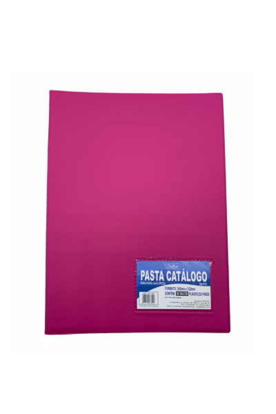 PASTA CATÁLOGO PVC C/ VISOR 50S PINK