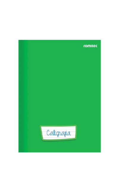 CADERNO DE CALIGRAFIA C/96 FLS, COSTURADO, CAPA DURA, VERDE