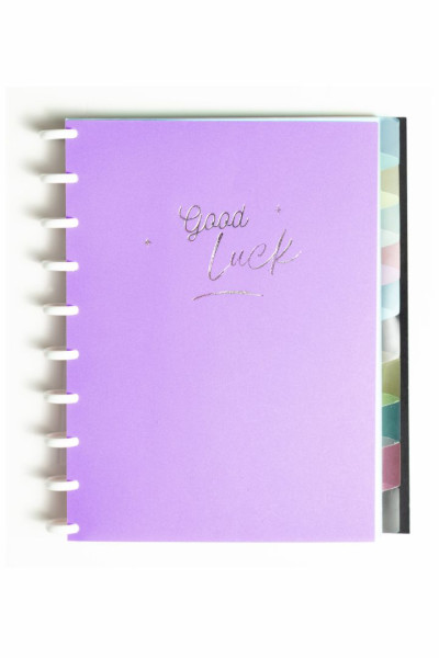 CADERNO DE DISCO UNIVERSITÁRIO COMPLETO MIOLO 90GSM LILÁS