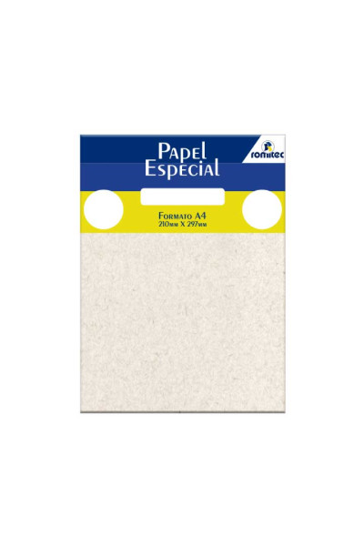 PAPEL ESPECIAL RECICLADO 180 GSM, PCT C/50 FLS, FORMATO A4