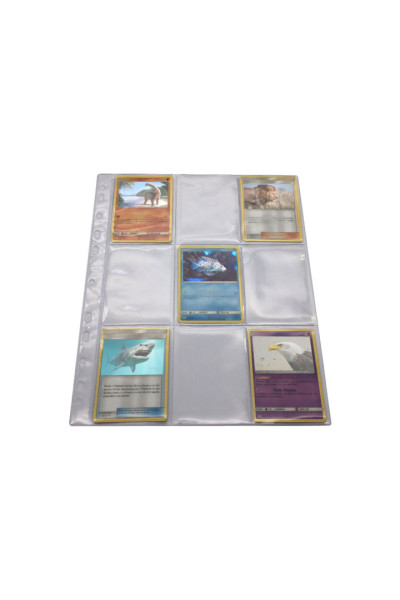 REFIL PARA CARTÃO E CARDS COM  9 BOLSOS, FURAÇÃO UNIVERSAL, EM PVC