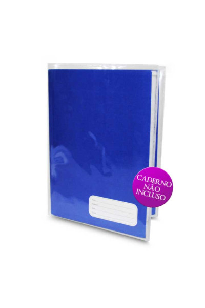 CAPA PARA CADERNO EM PVC CRISTAL, P/ CADERNOS BROCHURA E UNIVERSITÁRIO, 1 MATÉRIA, FORMATO 290MM X 440MM
