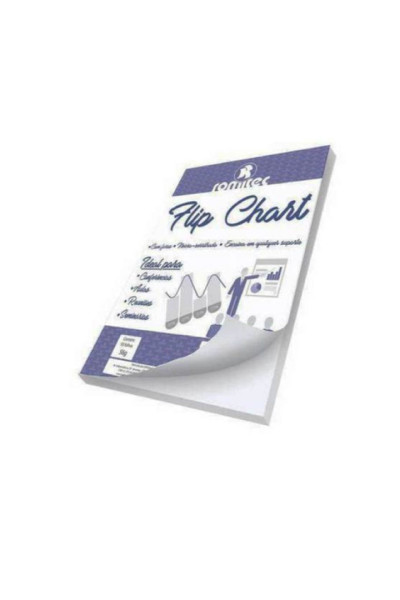CADERNO FLIP CHART 56 GSM SERRILHADO - PARA CAVALETE