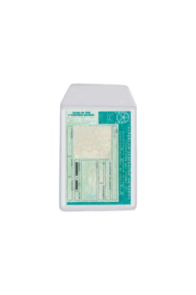 PROTETOR DOCUMENTOS CNH/CPF, 65MM X 90MM, COM ABA, PCT C/10