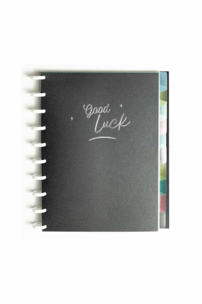 CADERNO DE DISCO COLEGIAL COMPLETO MIOLO 90GSM PRETO