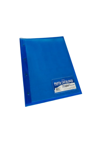 PASTA CATÁLOGO PVC AZUL C/10